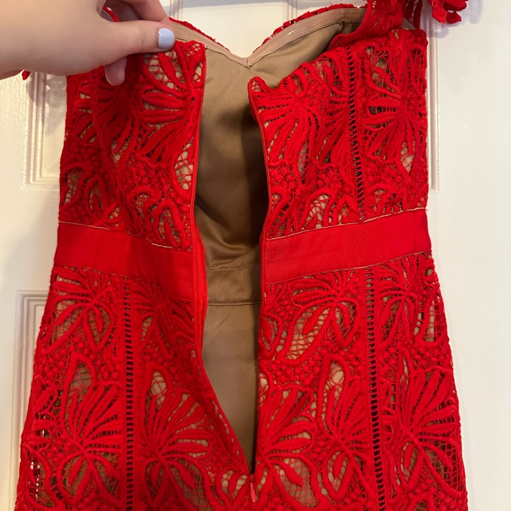 Red Lace Dress - Picture 8 of 12